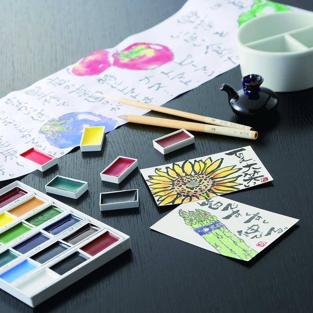 Kuretake Gansai Tambi Watercolor Palette - 36 Color Set