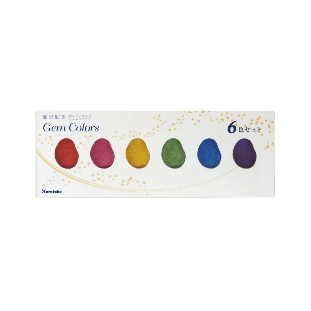 Kuretake Gansai Tambi Gem Colors - 6 Color Set