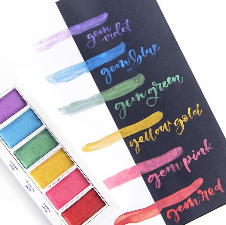 Kuretake Gansai Tambi Gem Colors - 6 Color Set