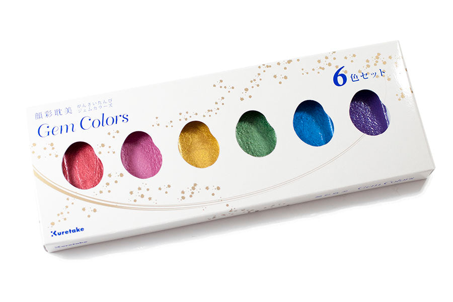 Kuretake Gansai Tambi Gem Colors - 6 Color Set