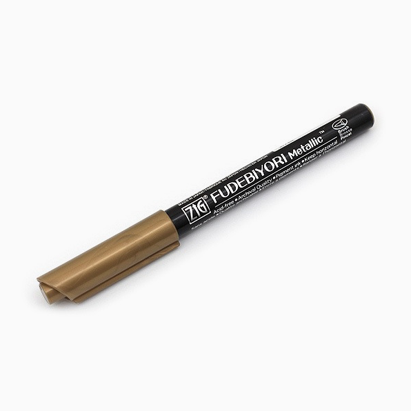 Kuretake ZIG Fudebiyori Metallic Brush Pen - 6 Color Set