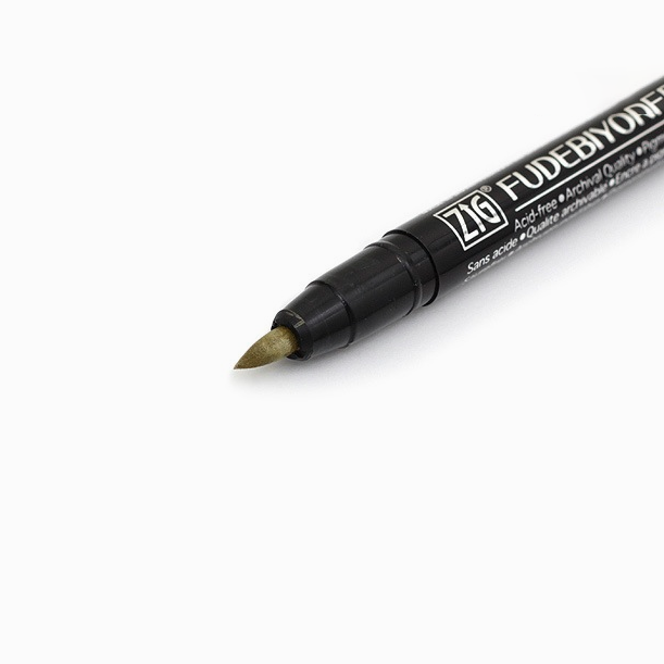 Kuretake ZIG Fudebiyori Metallic Brush Pen - 6 Color Set