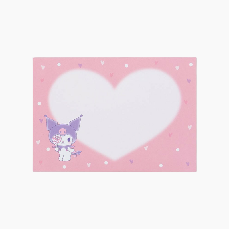 Kuromi Greeting Card With Envelope & Stickers