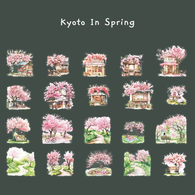 Kyoto in Spring PET Stickers - Limited Spring Edition