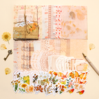Vintage Floral Scrapbooking Kit - 100 Pieces