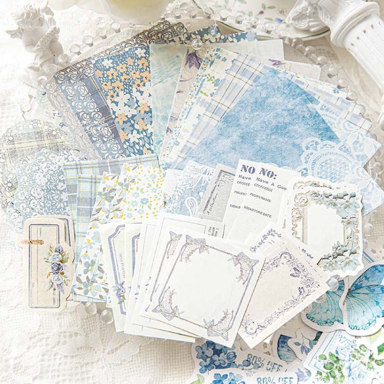 Vintage Floral Scrapbooking Kit - 100 Pieces