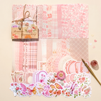 Vintage Floral Scrapbooking Kit - 100 Pieces