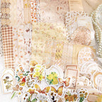 Vintage Floral Scrapbooking Kit - 100 Pieces