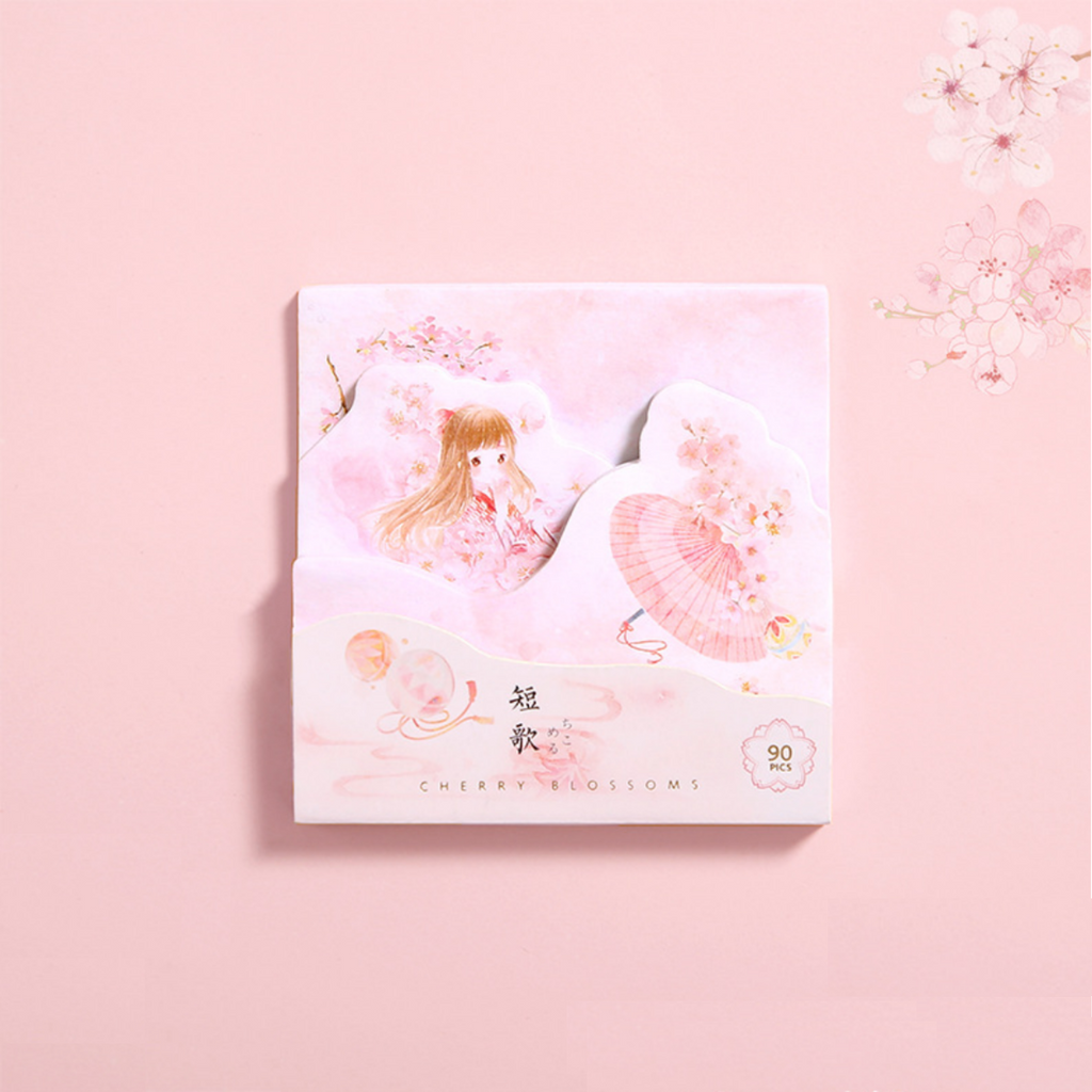 Layered Cherry Blossom Sticky Notes