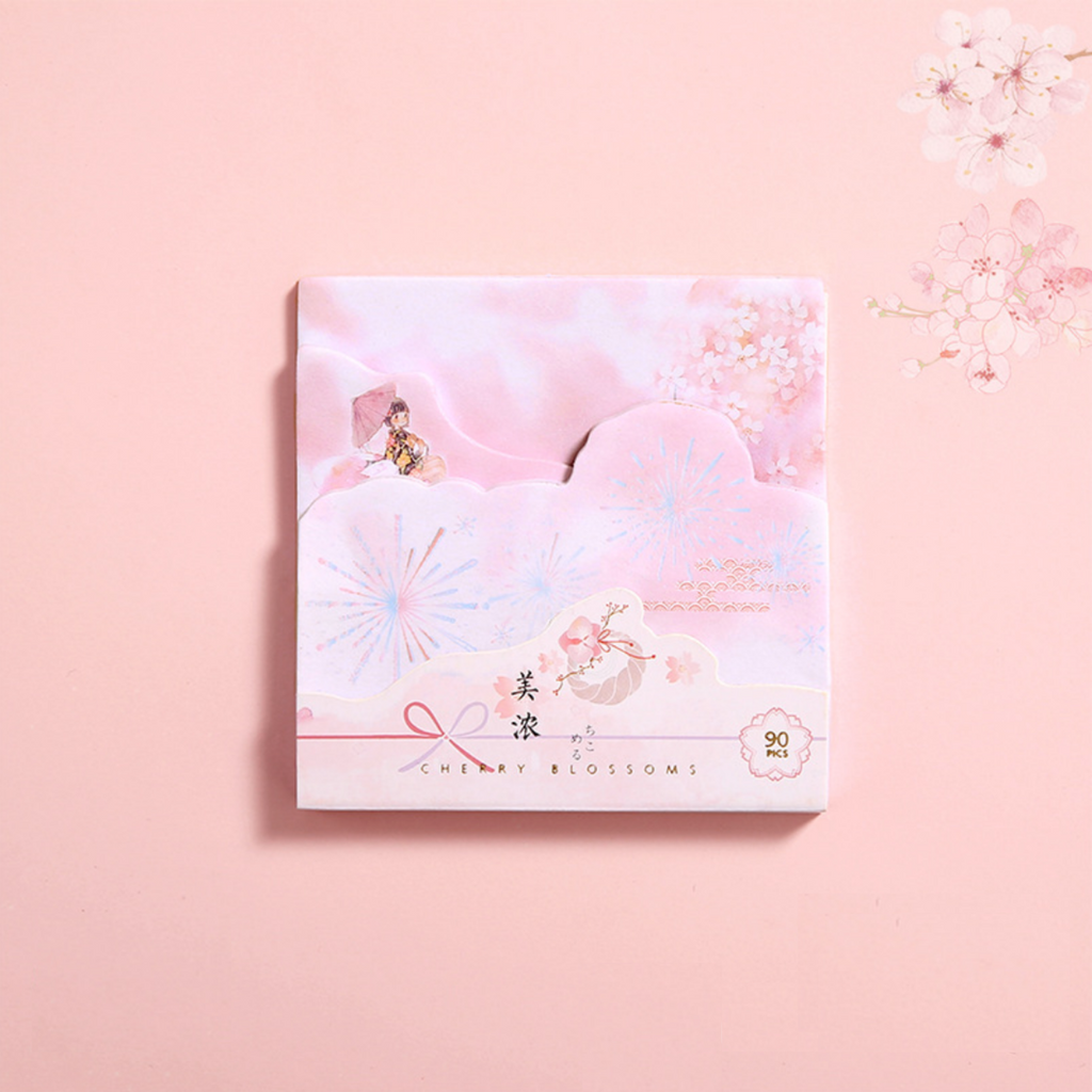 Layered Cherry Blossom Sticky Notes