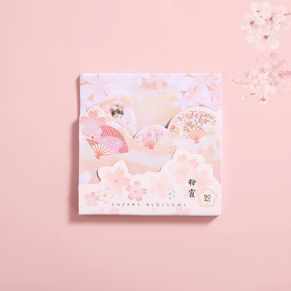 Layered Cherry Blossom Sticky Notes