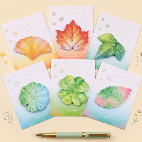 Botanical Leaf Sticky Notes