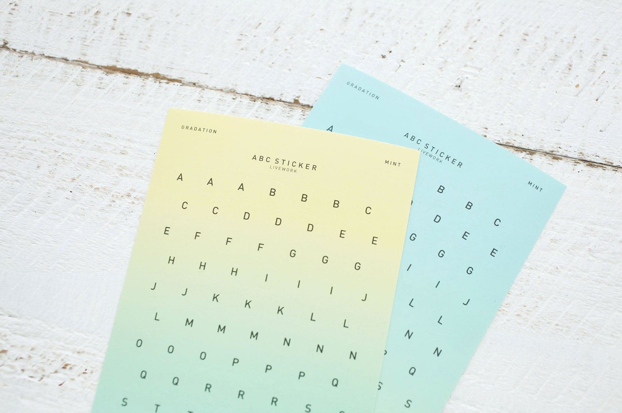 Livework ABC Ombre Color Stickers - Alphabet