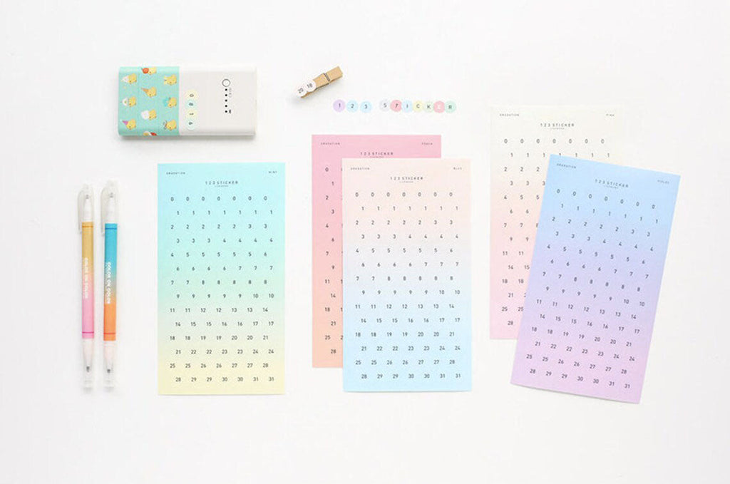 Livework ABC Ombre Color Stickers - Alphabet
