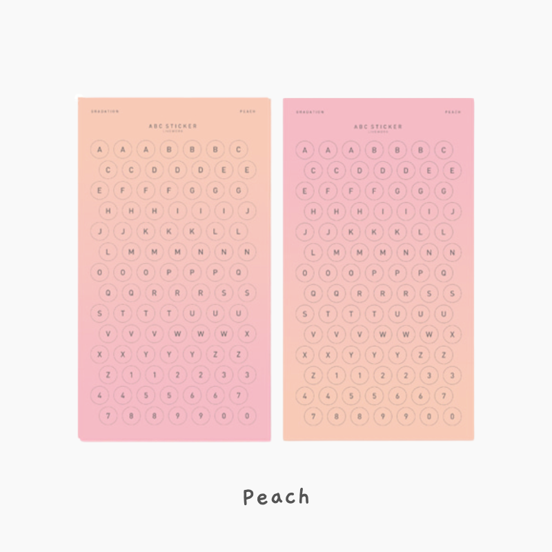 Livework ABC Ombre Color Stickers - Alphabet