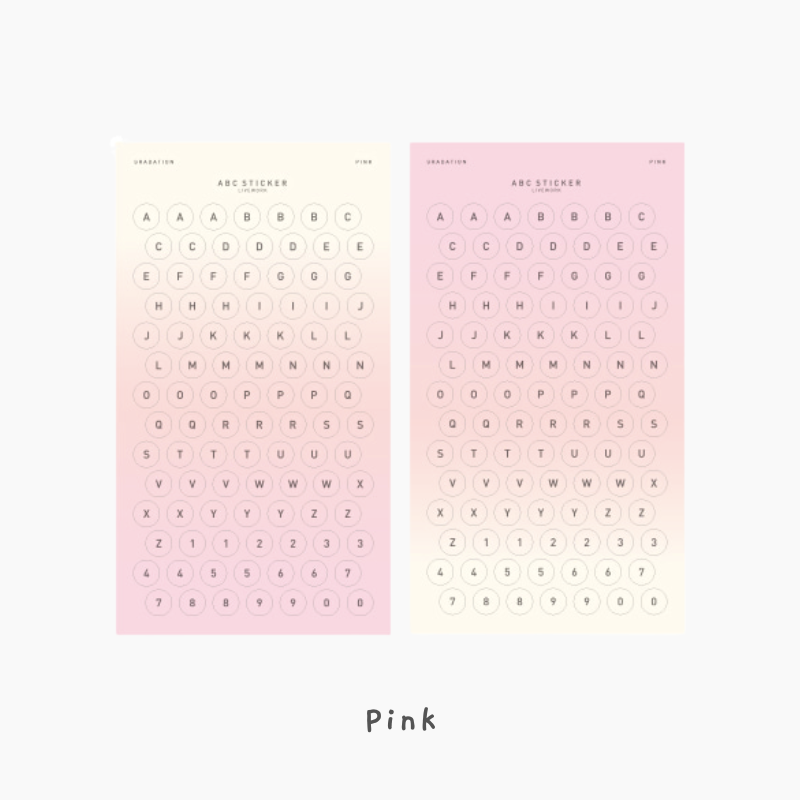 Livework ABC Ombre Color Stickers - Alphabet