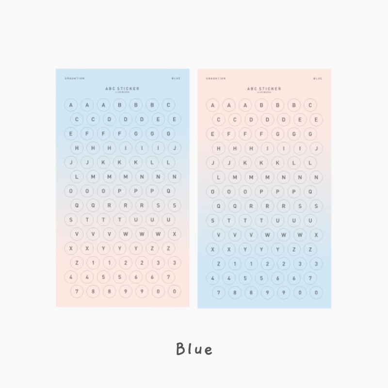 Livework ABC Ombre Color Stickers - Alphabet