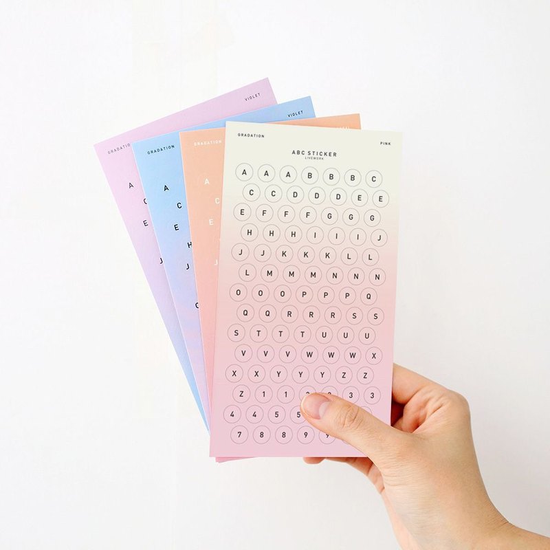 Livework ABC Ombre Color Stickers - Alphabet