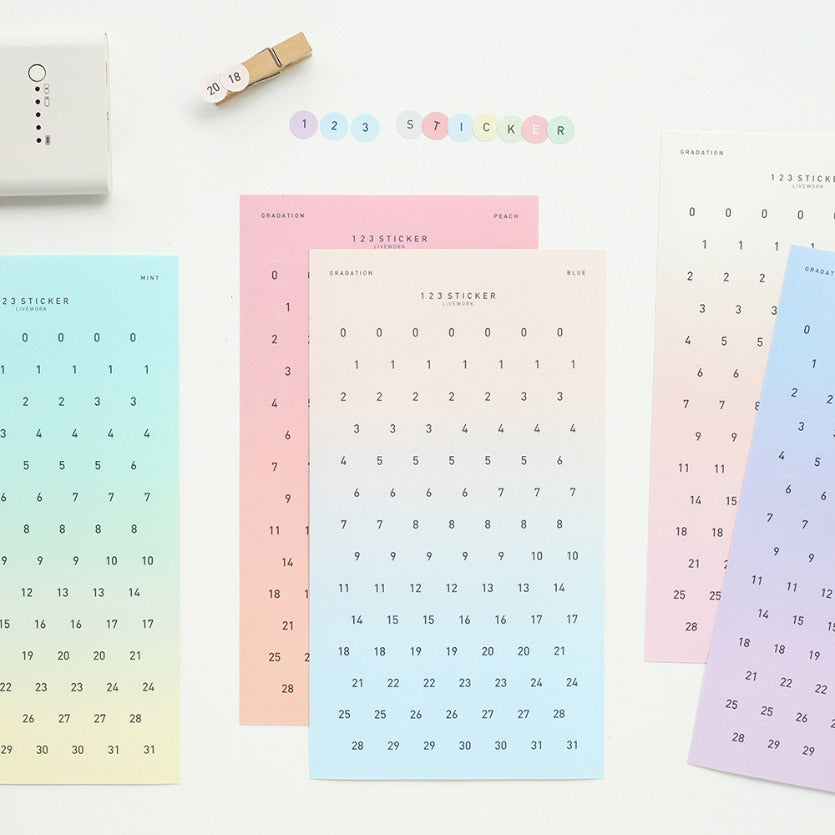 Livework ABC Ombre Color Stickers - Alphabet