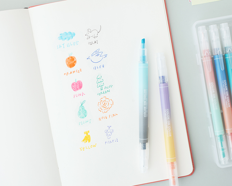 Livework Twin Plus Double-Sided Markers - 10 Color Set - Pastel