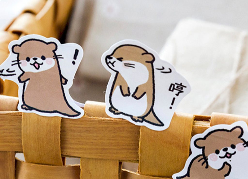Lovely Sea Otter Paper Stickers