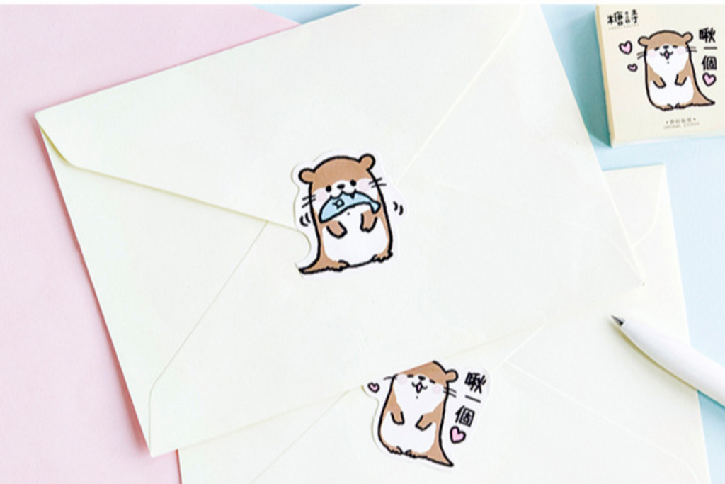 Lovely Sea Otter Paper Stickers