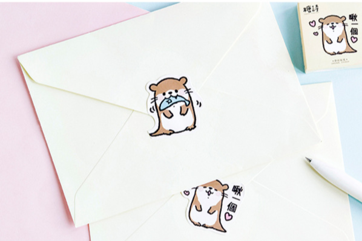 Lovely Sea Otter Paper Stickers