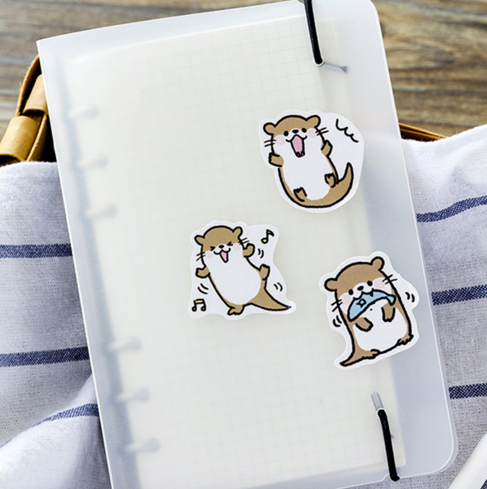 Lovely Sea Otter Paper Stickers