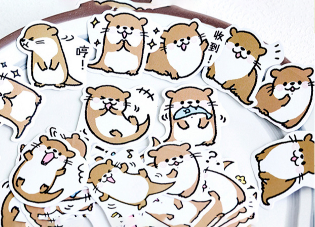Lovely Sea Otter Paper Stickers