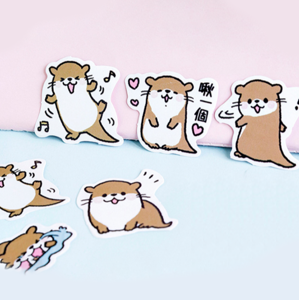 Lovely Sea Otter Paper Stickers