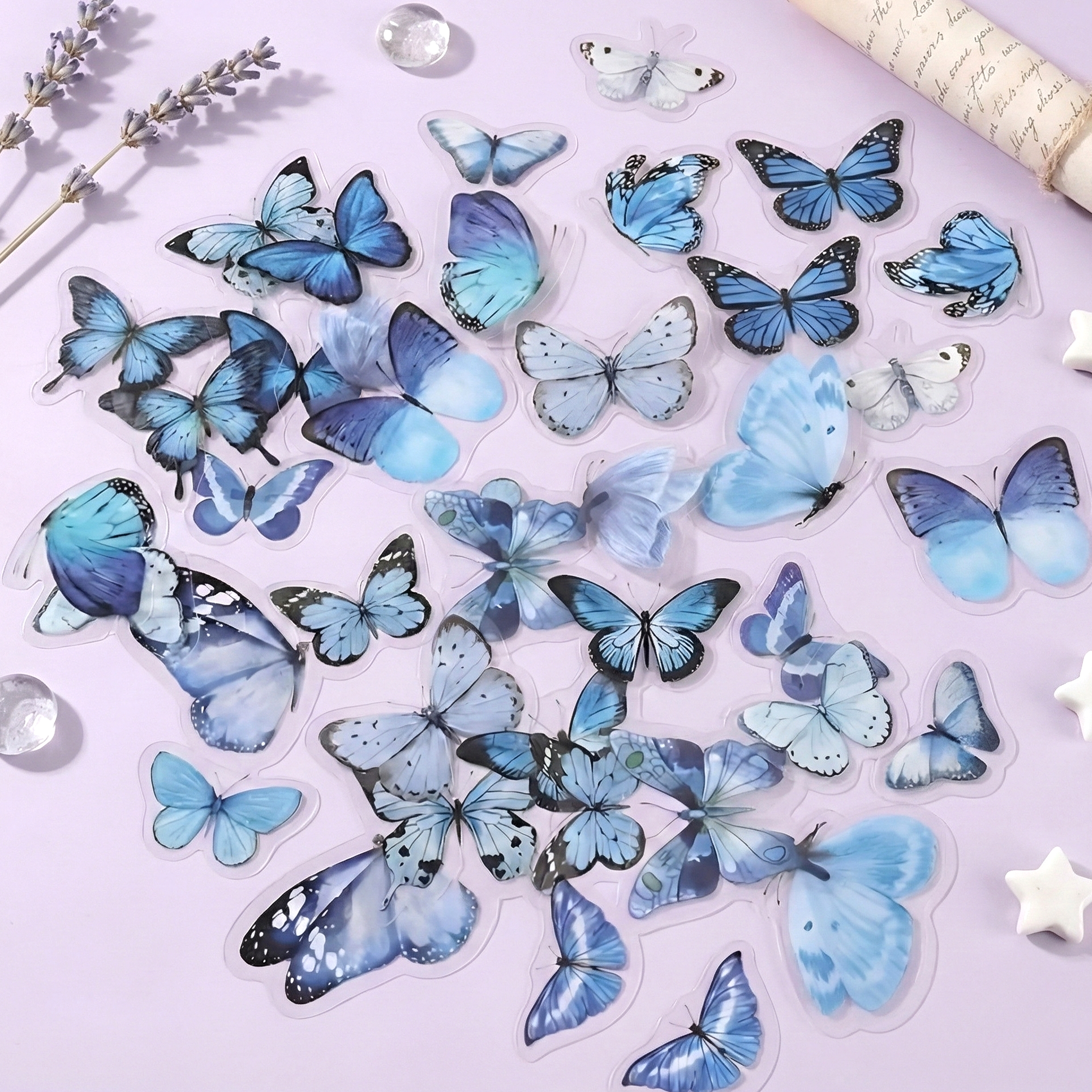 MO•CARD Original Deco Stickers - Blue Butterflies