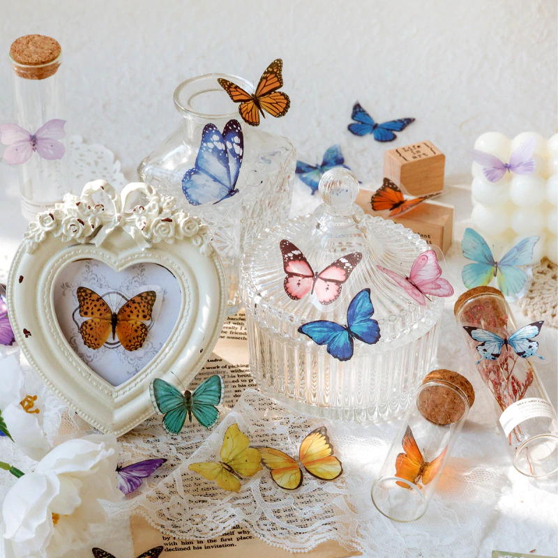 MO•CARD Original Deco Stickers - Blue Butterflies