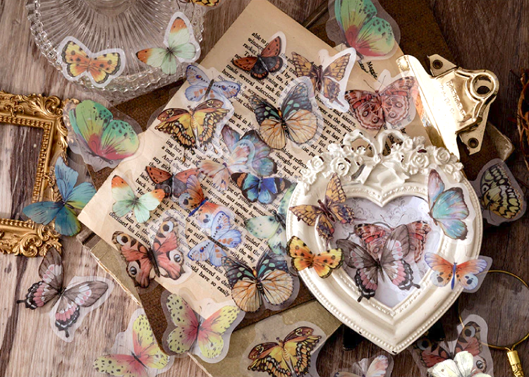 MO•CARD Original Deco Stickers - Pink Butterflies