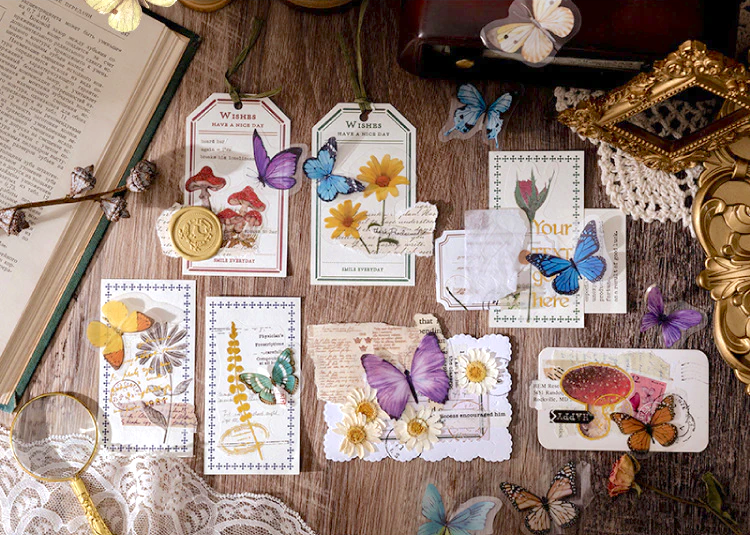 MO•CARD Original Deco Stickers - Pink Butterflies