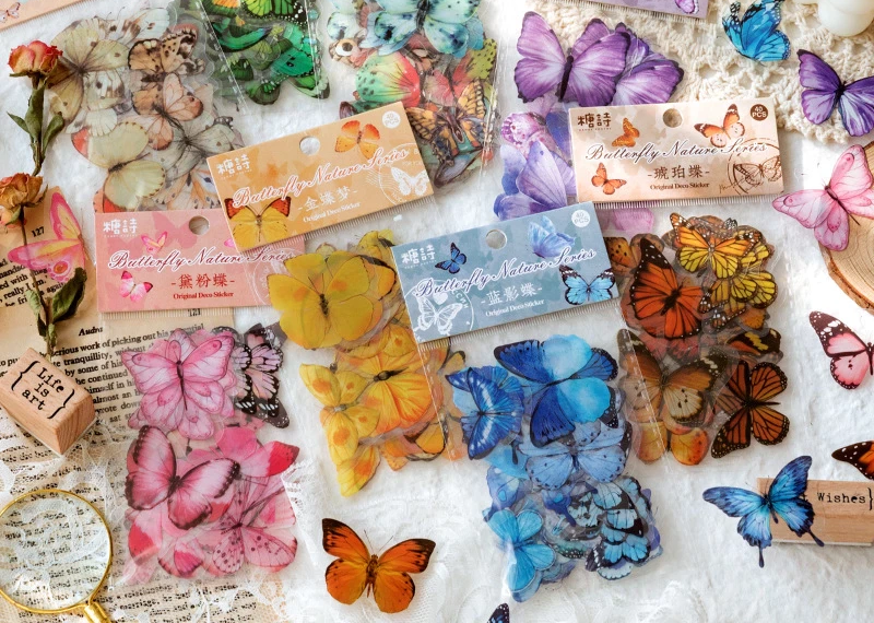 MO•CARD Original Deco Stickers - Blue Butterflies