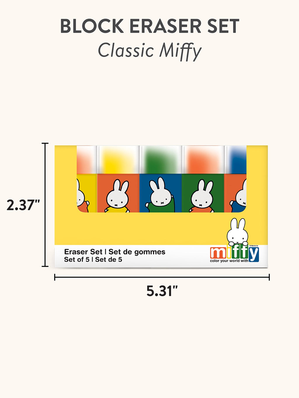 Classic Miffy Block Eraser Set
