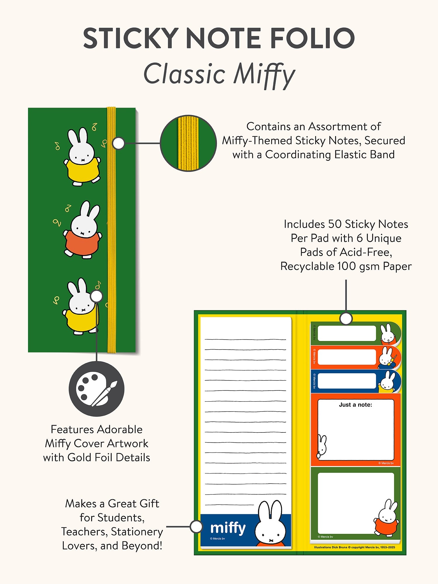 Classic Miffy Sticky Note Folio