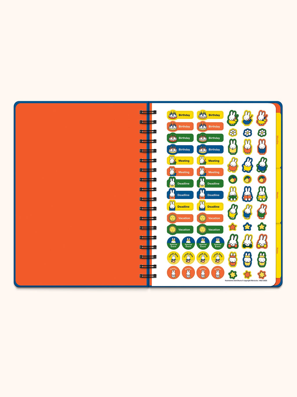 Classic Miffy Undated Tri-Tab Planner
