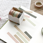 Macaron Color Washi Tape Set - Natural Colors (9 Types)
