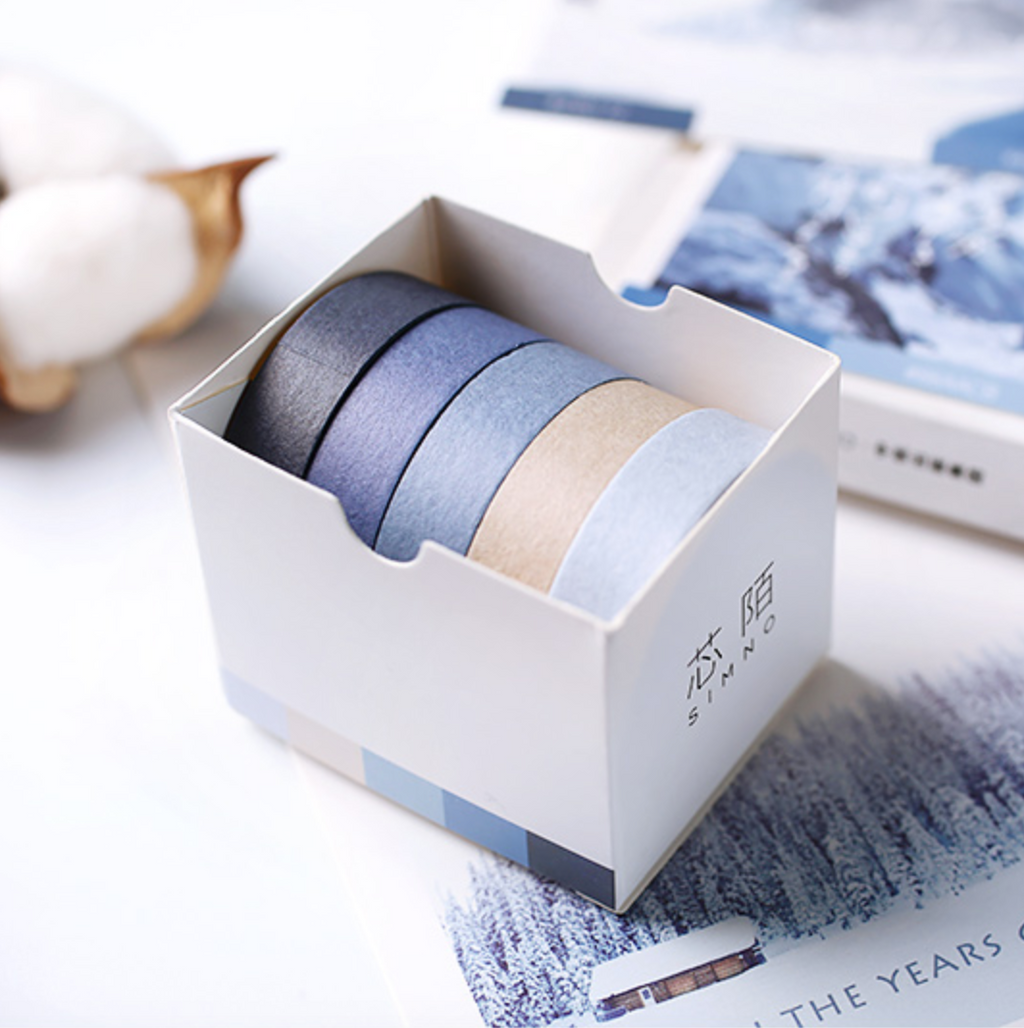 Macaron Color Washi Tape Set - Natural Colors (9 Types)