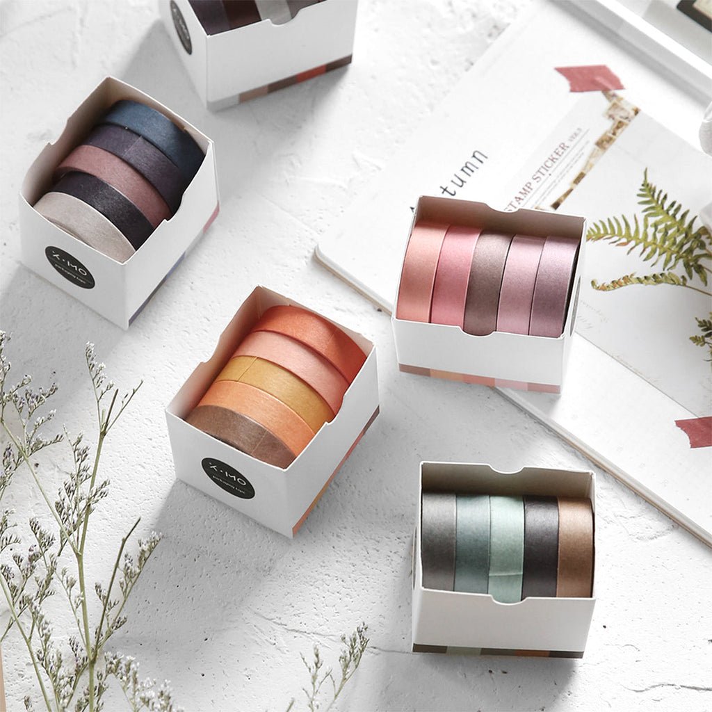 Macaron Color Washi Tape Set - Natural Colors (9 Types)
