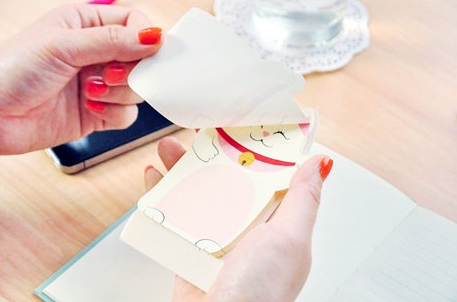 Maneki Neko Sticky Memo Pad