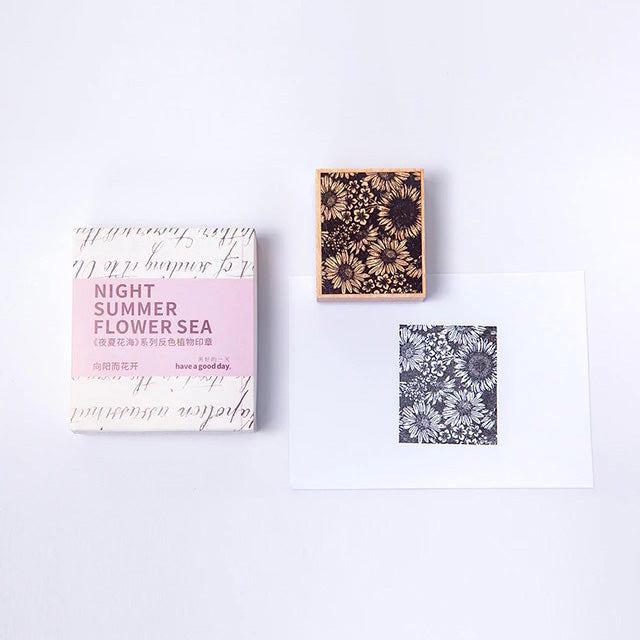 Midnight Flowers Stamps