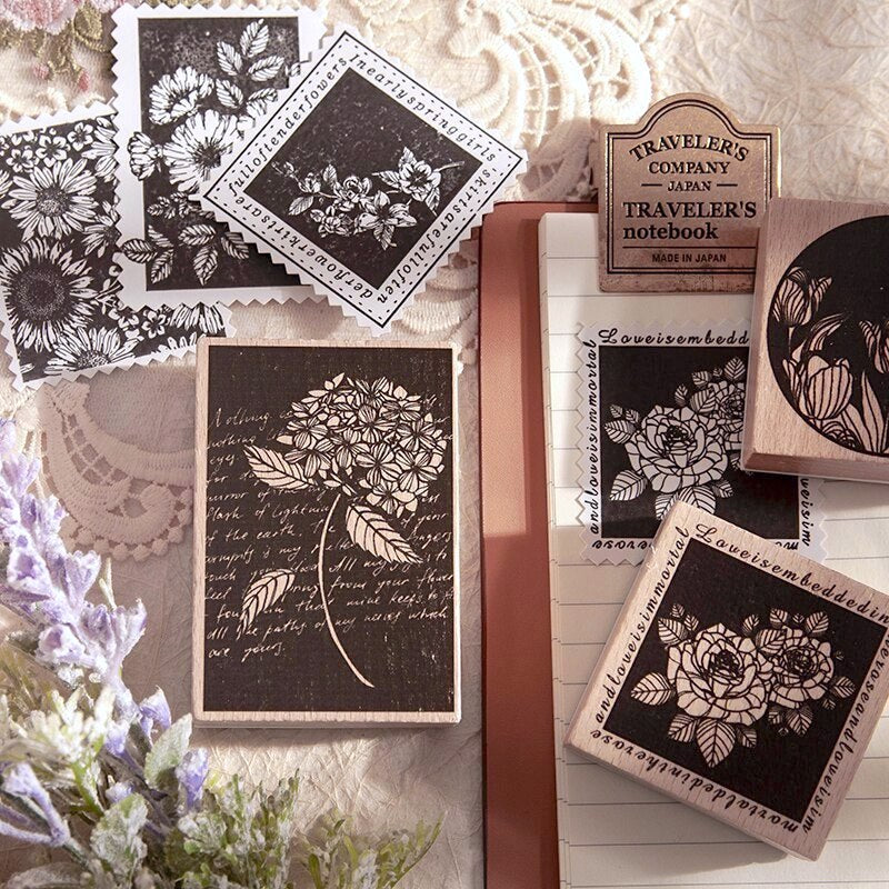 Midnight Flowers Stamps