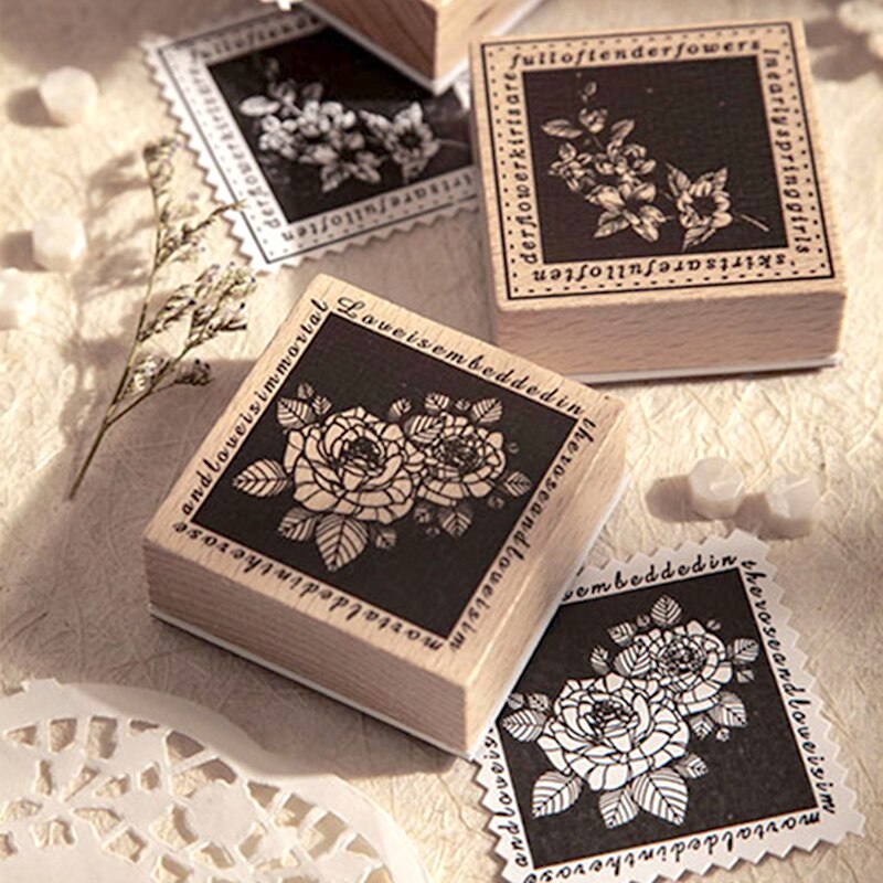 Midnight Flowers Stamps