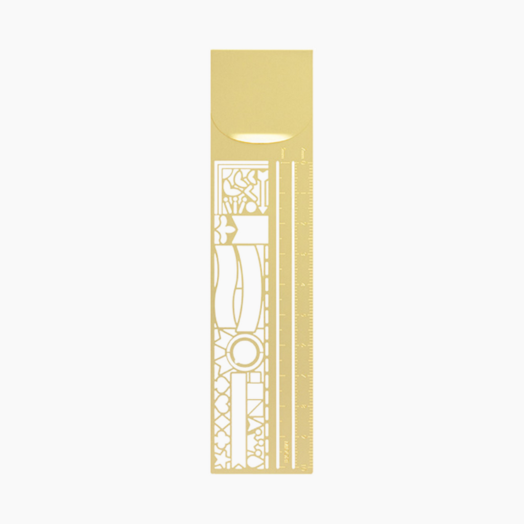 Midori Clip Stencil Ruler - Gold