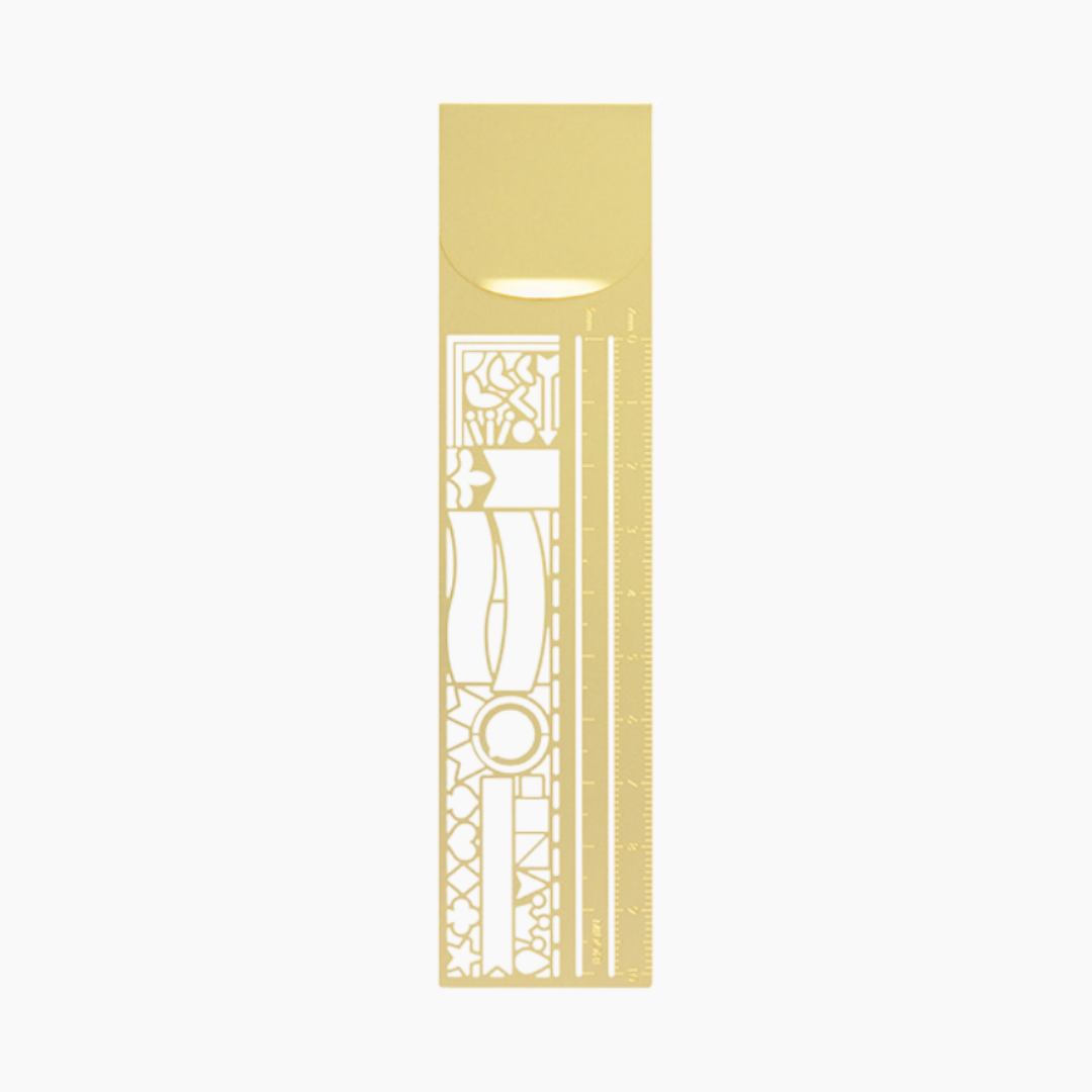Midori Clip Stencil Ruler - Gold