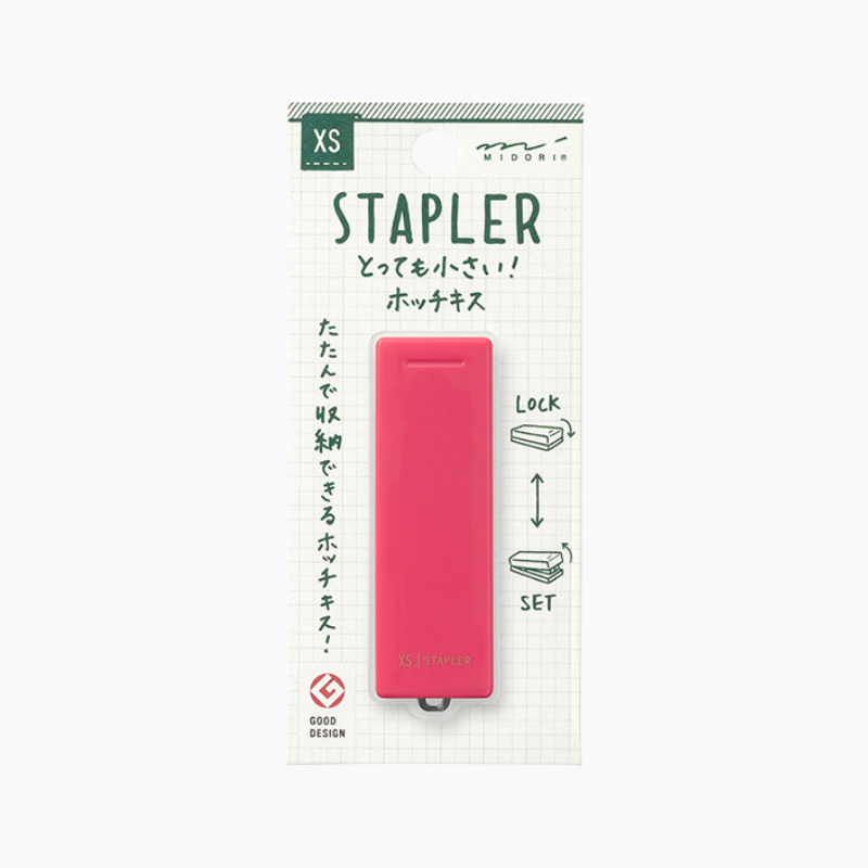 Midori Compact Stapler - Pink