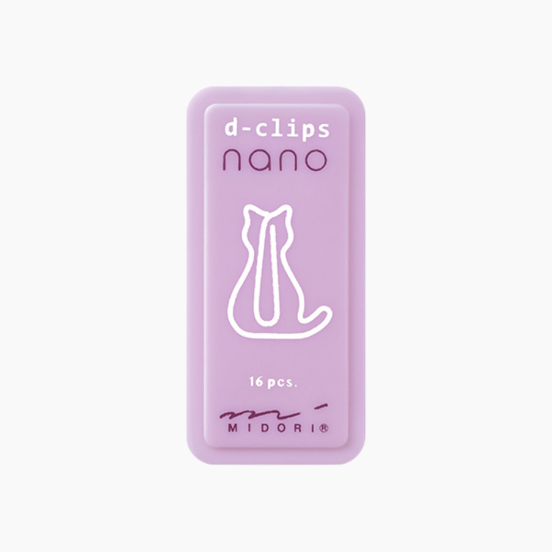 Midori D-Clips Nano Clips - Cat - Box of 16