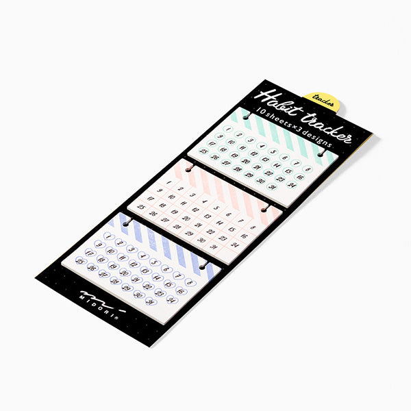 Midori Habit Tracker Sticky Notes - Striped